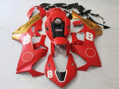 Matte Red and Matte Gold 2017-2023 CBR1000RR Motorcycle Fairing