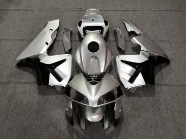 Matte Silver and Black 2005-2006 CBR600RR Motorcycle Fairing