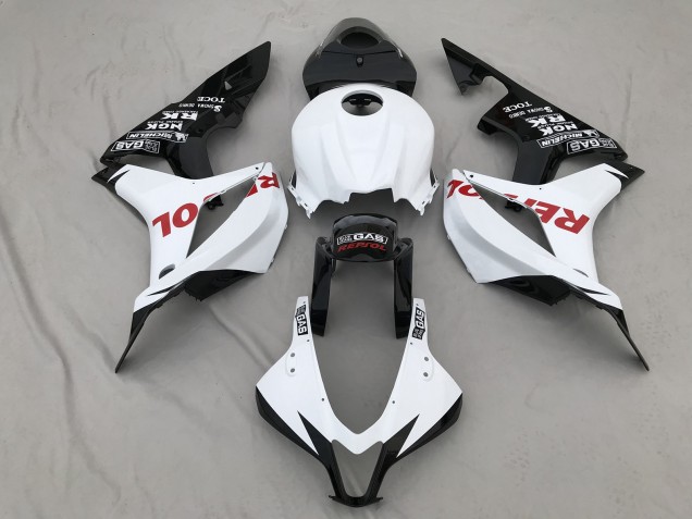 Matte White & Red Repsol 2007-2008 CBR600RR Motorcycle Fairing Matte White & Red Repsol 2007-2008 CBR600RR Motorcycle Fairing