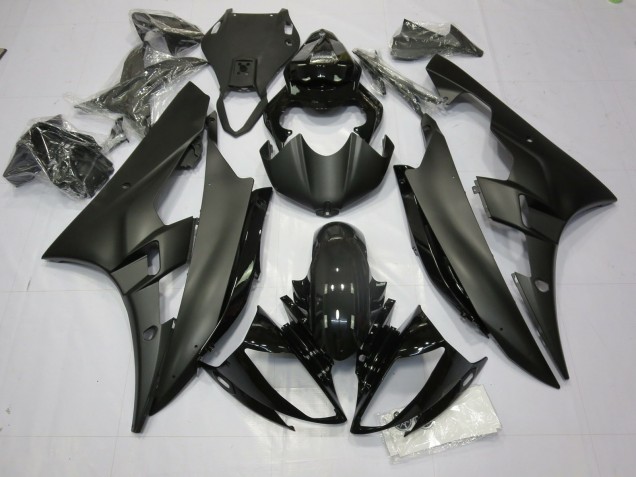 Matte and Gloss Black 2006-2007 R6 Motorcycle Fairing Matte and Gloss Black 2006-2007 R6 Motorcycle Fairing