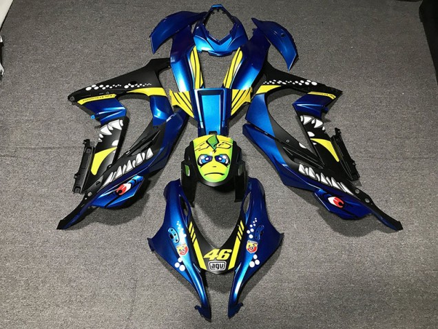 Metallic Blue Shark 2016-2019 ZX10R Motorcycle Fairing Metallic Blue Shark 2016-2019 ZX10R Motorcycle Fairing