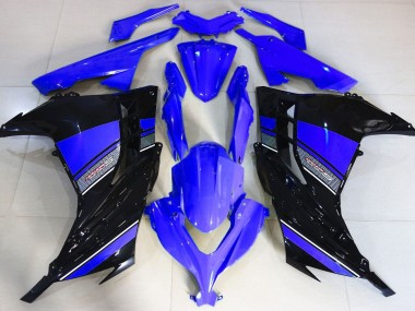 Midnight Blue and Black 2013-2018 Ninja 300 Motorcycle Fairing
