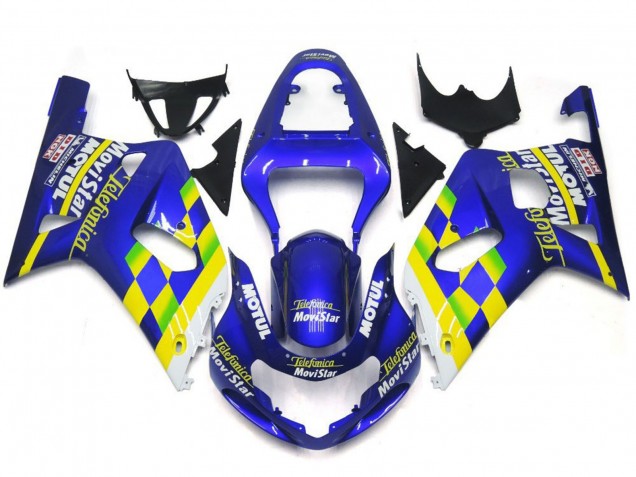 MoviStar Blue Gloss 2001-2003 GSXR 600-750 Motorcycle Fairing MoviStar Blue Gloss 2001-2003 GSXR 600-750 Motorcycle Fairing
