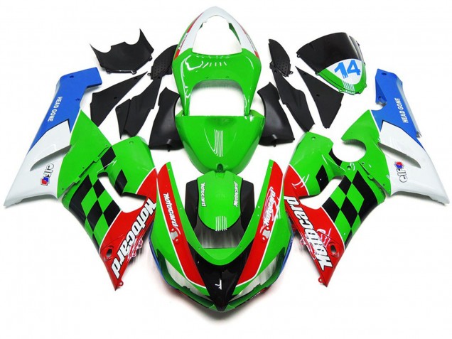 Multi Color Check 2005-2006 ZX6R Motorcycle Fairing Multi Color Check 2005-2006 ZX6R Motorcycle Fairing