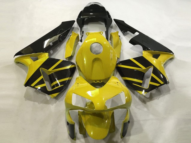 Mustard Yellow & Gloss Black 2003-2004 CBR600RR Motorcycle Fairing Mustard Yellow & Gloss Black 2003-2004 CBR600RR Motorcycle Fairing