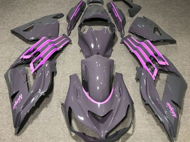 Nardo Grey & Pink 2012-2021 ZX14R Motorcycle Fairing