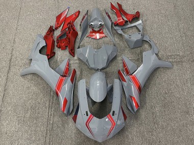 Nardo Grey & Red Accents 2015-2019 R1 Motorcycle Fairing