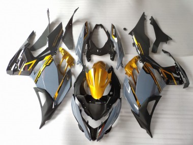 Nardo Grey & Gold 2018-2023 Ninja 400 Motorcycle Fairing