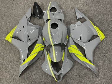 Nardo Grey and High Viz Yellow 2009-2012 CBR600RR Motorcycle Fairing