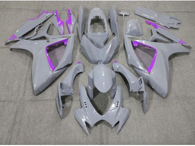 Nardo and Purple Trim 2006-2007 GSXR 600-750 Motorcycle Fairing