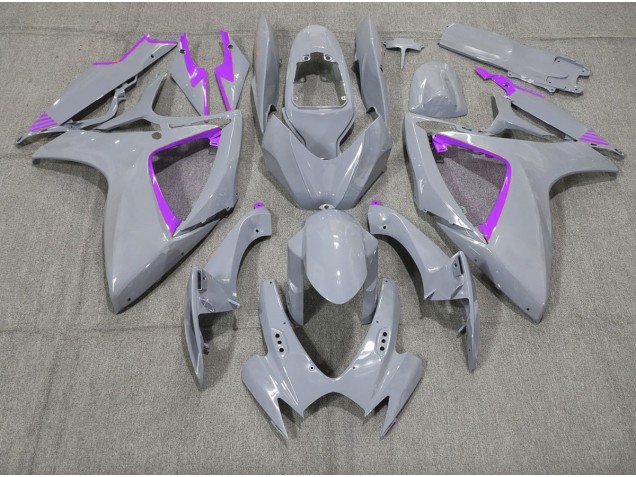 Nardo and Purple Trim 2006-2007 GSXR 600-750 Motorcycle Fairing Nardo and Purple Trim 2006-2007 GSXR 600-750 Motorcycle Fairing