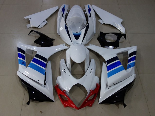 OEM Style Blue and White 2007-2008 GSXR 1000 Motorcycle Fairing OEM Style Blue and White 2007-2008 GSXR 1000 Motorcycle Fairing