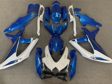 OEM Style Blue and White 2008-2010 GSXR 600-750 Motorcycle Fairing