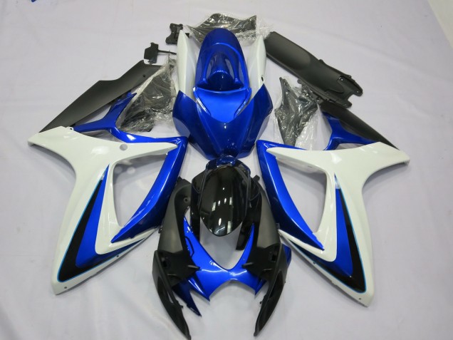 OEM Style White Blue 2006-2007 GSXR 600-750 Motorcycle Fairing OEM Style White Blue 2006-2007 GSXR 600-750 Motorcycle Fairing