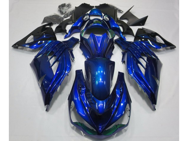 Ocean Blue Gloss 2012-2021 ZX14R Motorcycle Fairing Ocean Blue Gloss 2012-2021 ZX14R Motorcycle Fairing