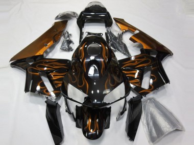 Orange Flames 2003-2004 CBR600RR Motorcycle Fairing