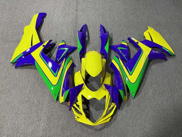 Orange Green and Blue 2011-2024 GSXR 600-750 Motorcycle Fairing Orange Green and Blue 2011-2024 GSXR 600-750 Motorcycle Fairing