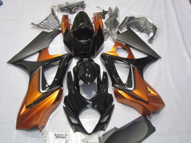 Orange and Black 2007-2008 GSXR 1000 Motorcycle Fairing