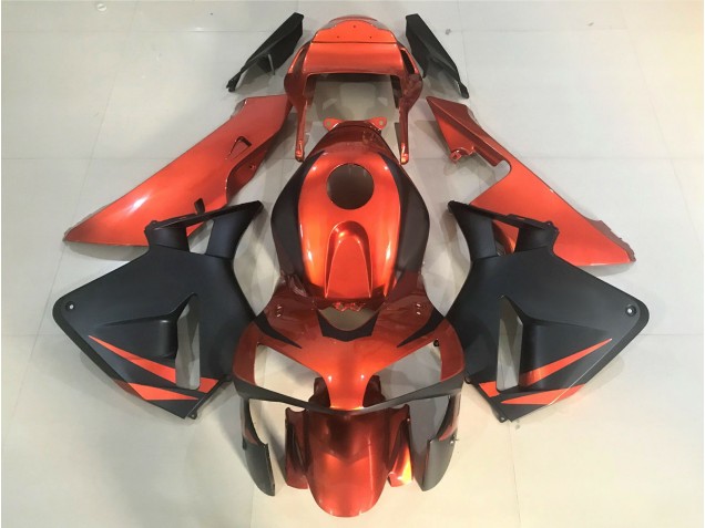 Orange and Matte Black 2003-2004 CBR600RR Motorcycle Fairing Orange and Matte Black 2003-2004 CBR600RR Motorcycle Fairing