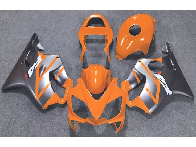 Orange and Matte Silver 2001-2003 CBR600 F4i Motorcycle Fairing Orange and Matte Silver 2001-2003 CBR600 F4i Motorcycle Fairing