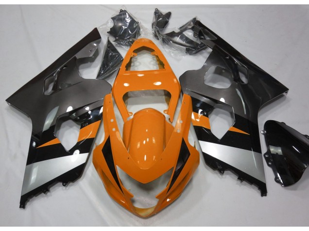 Orange and Silver 2004-2005 GSXR 600-750 Motorcycle Fairing Orange and Silver 2004-2005 GSXR 600-750 Motorcycle Fairing
