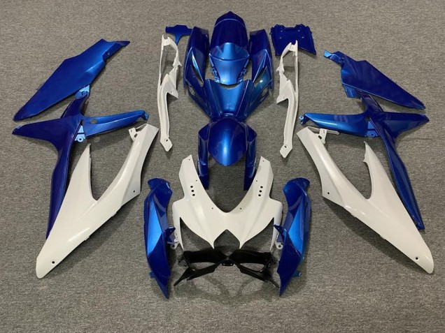 Pearl Blue and White 2008-2010 GSXR 600-750 Motorcycle Fairing Pearl Blue and White 2008-2010 GSXR 600-750 Motorcycle Fairing