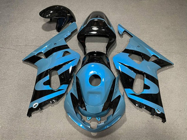 Pearl Light Blue and Black 2001-2003 GSXR 600-750 Motorcycle Fairing Pearl Light Blue and Black 2001-2003 GSXR 600-750 Motorcycle Fairing
