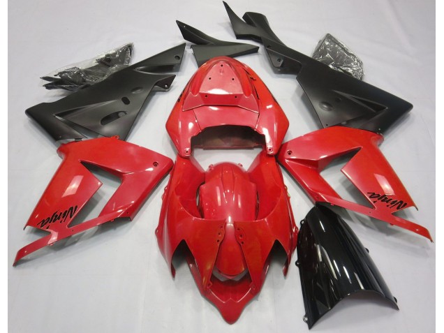 Pearl Red & Black 2004-2005 ZX10R Motorcycle Fairing Pearl Red & Black 2004-2005 ZX10R Motorcycle Fairing
