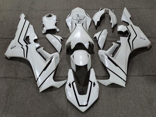 Pearl White & Black Lining 2017-2023 CBR1000RR Motorcycle Fairing Pearl White & Black Lining 2017-2023 CBR1000RR Motorcycle Fairing