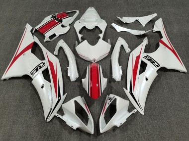Pearl White & Gloss Red 2008-2016 R6 Motorcycle Fairing