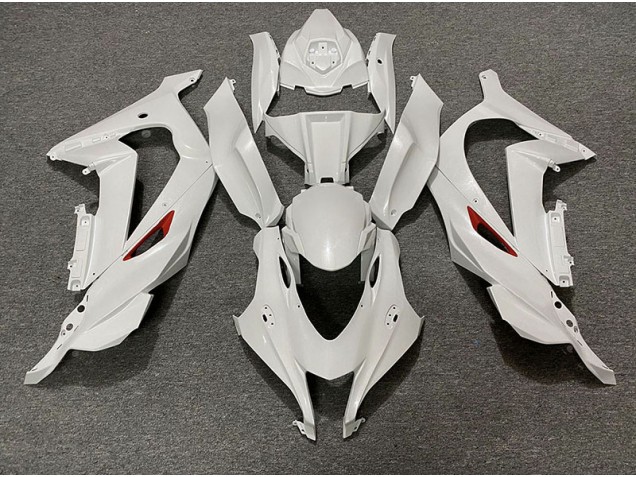 Pearl White Red Trim 2016-2019 ZX10R Motorcycle Fairing Pearl White Red Trim 2016-2019 ZX10R Motorcycle Fairing