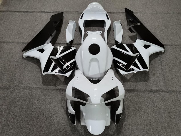 Pearl White and Black 2003-2004 CBR600RR Motorcycle Fairing Pearl White and Black 2003-2004 CBR600RR Motorcycle Fairing