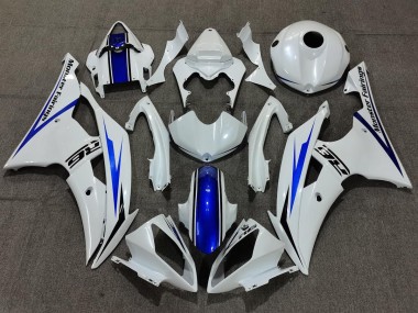 Pearl White and Blue 2008-2016 R6 Motorcycle Fairing