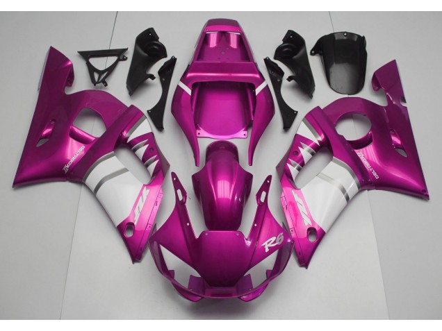 Pink & White 1998-2002 R6 Motorcycle Fairing