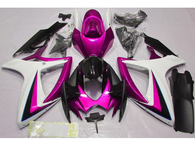 Pink & White 2006-2007 GSXR 600-750 Motorcycle Fairing Pink & White 2006-2007 GSXR 600-750 Motorcycle Fairing