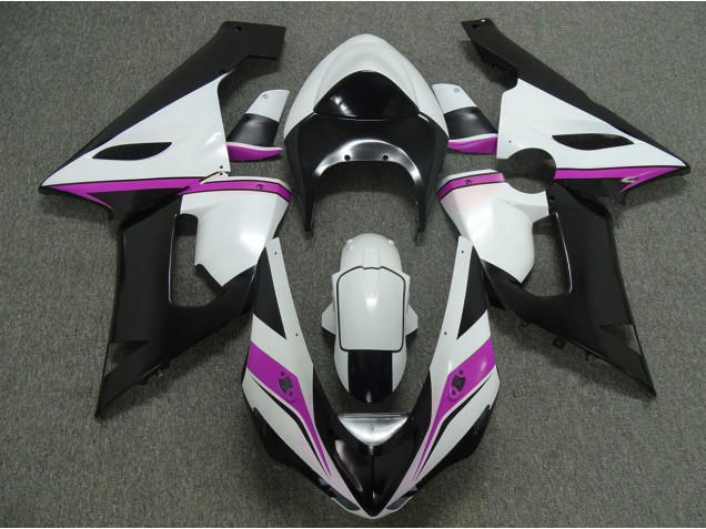 Pink White and Black 2005-2006 ZX6R Motorcycle Fairing Pink White and Black 2005-2006 ZX6R Motorcycle Fairing