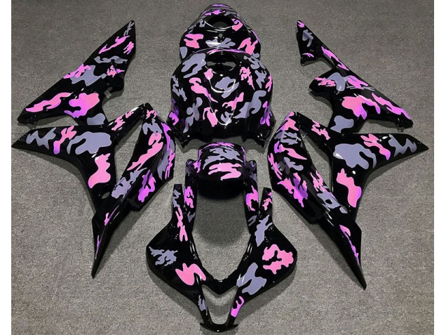 Pink and Grey Camouflage 2007-2008 CBR600RR Motorcycle Fairing Pink and Grey Camouflage 2007-2008 CBR600RR Motorcycle Fairing
