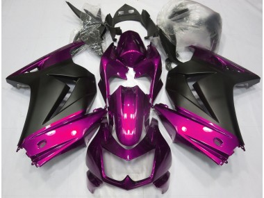 Pink and Matte Black 2008-2012 Ninja 250 Motorcycle Fairing