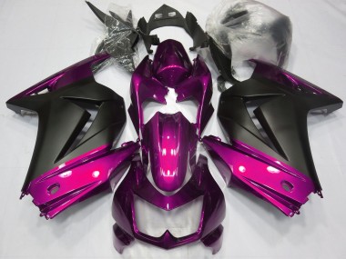 Pink and Matte Black 2008-2012 Ninja 250 Motorcycle Fairing