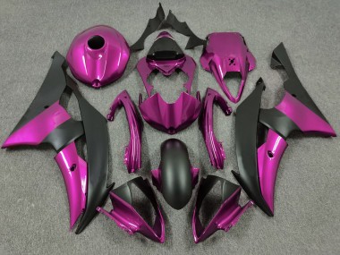 Pink and Matte Black 2008-2016 R6 Motorcycle Fairing