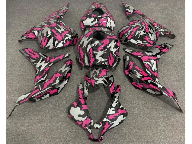 Pink and Silver Camo 2009-2012 CBR600RR Motorcycle Fairing Pink and Silver Camo 2009-2012 CBR600RR Motorcycle Fairing