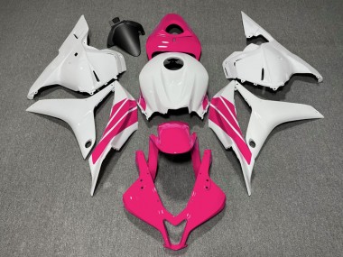 Pink and White Side Stripe 2009-2012 CBR600RR Motorcycle Fairing