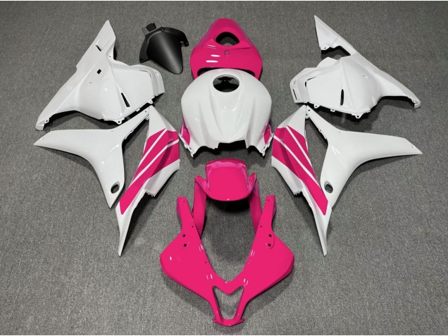 Pink and White Side Stripe 2009-2012 CBR600RR Motorcycle Fairing Pink and White Side Stripe 2009-2012 CBR600RR Motorcycle Fairing