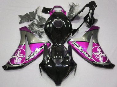 Pink on Black Custom 2008-2011 CBR1000RR Motorcycle Fairing