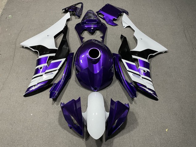 Purple Black and White OEM Style 2008-2016 R6 Motorcycle Fairing Purple Black and White OEM Style 2008-2016 R6 Motorcycle Fairing