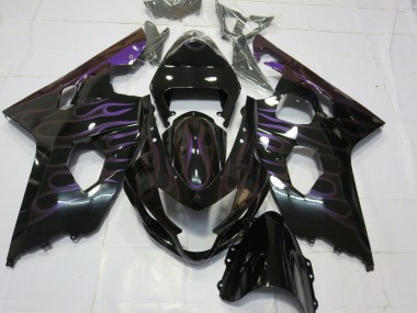 Purple Flame 2004-2005 GSXR 600-750 Motorcycle Fairing