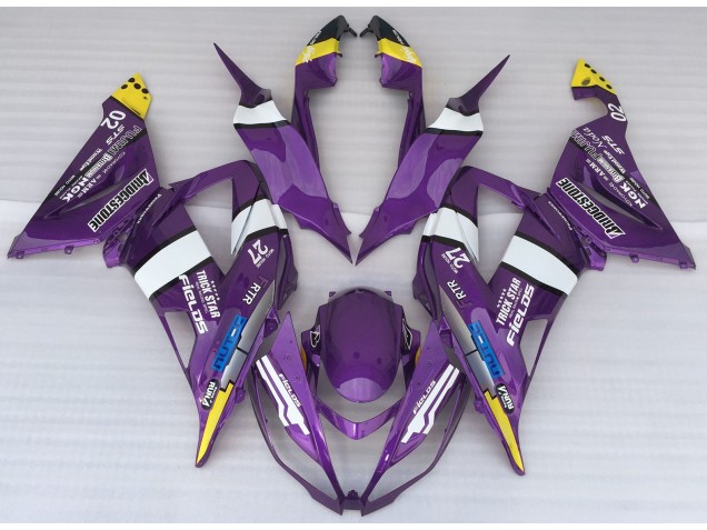 Purple Logo Style 2013-2018 ZX6R Motorcycle Fairing Purple Logo Style 2013-2018 ZX6R Motorcycle Fairing