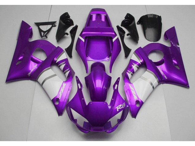 Purple & White 1998-2002 R6 Motorcycle Fairing Purple & White 1998-2002 R6 Motorcycle Fairing