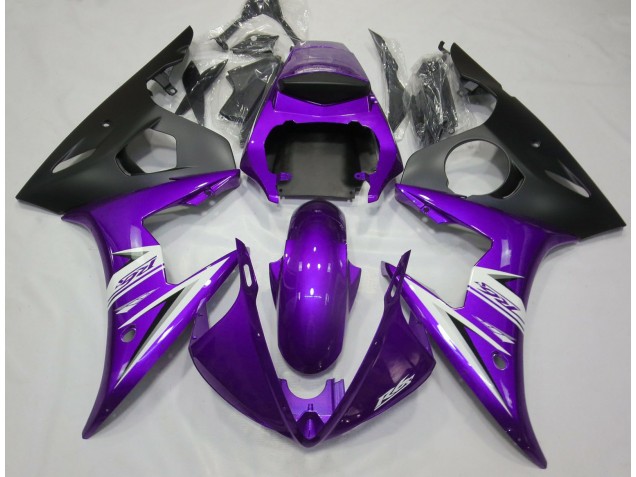 Purple & White 2003-2004 R6 Motorcycle Fairing Purple & White 2003-2004 R6 Motorcycle Fairing