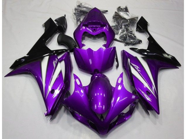 Purple White and Black 2007-2008 R1 Motorcycle Fairing Purple White and Black 2007-2008 R1 Motorcycle Fairing